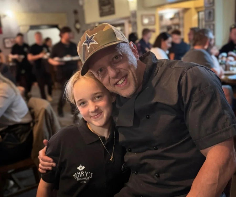The Henry’s family at the smokehouse