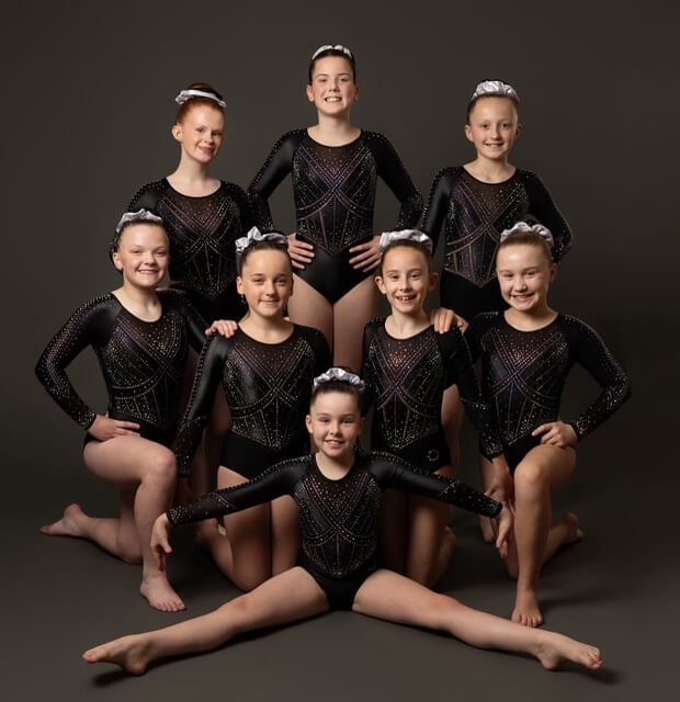 South Ribble Gymnastics squad portrait