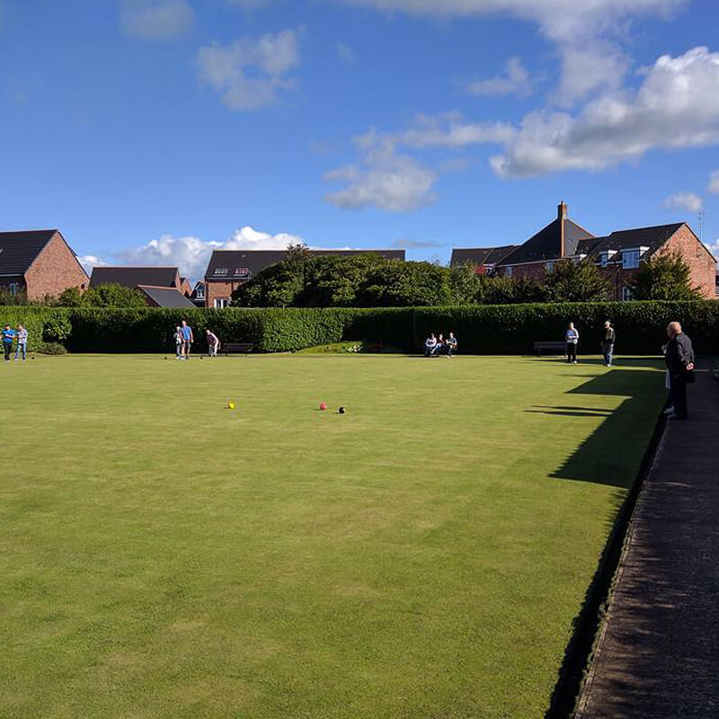 Wesham Bowls Club green with local players